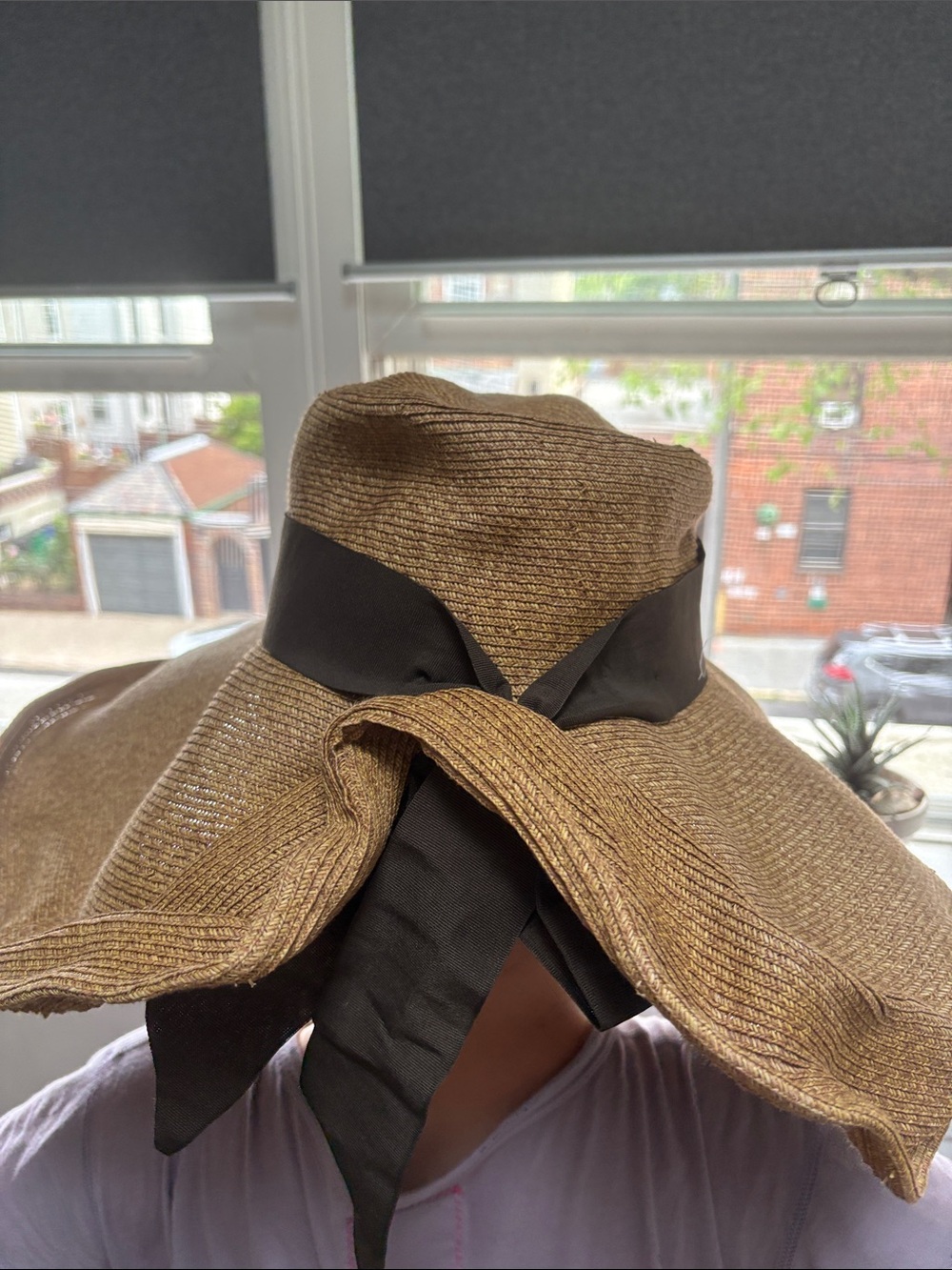 New Filippo Catarzi Wide Brim Raffia Straw Sun Hat SizeM Made in Italy - Picture 2 of 8